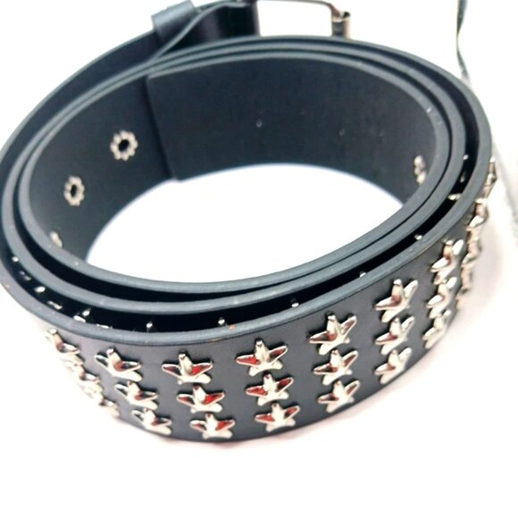 Gothic Stars Vegan Leather Belt Unisex Black- New - Picture 6 of 10